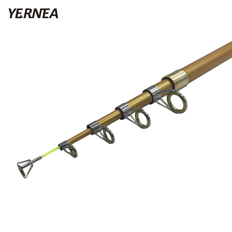 Yernea Golden Spinning Fish Hand Fishing Tackle Sea Rod Ocean Carbon Carp 2.1M 2.4M 2.7M 3.0M 3.6M Telescopic Rods | Спорт и
