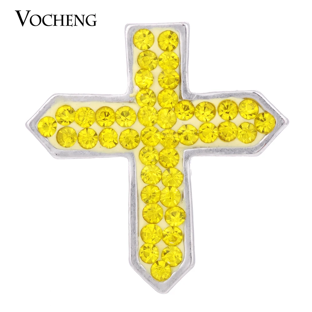 

Vocheng Snap Charms 3 Colors Crystal 18mm Crosses Charms Vn-1045