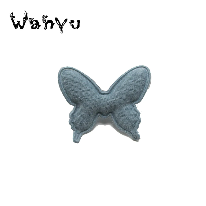 30PCS Fabric Cloth 5*4.3cm Butterfly Padded Patches Appliques For Accessoires De Vetements Hairpin | Дом и сад