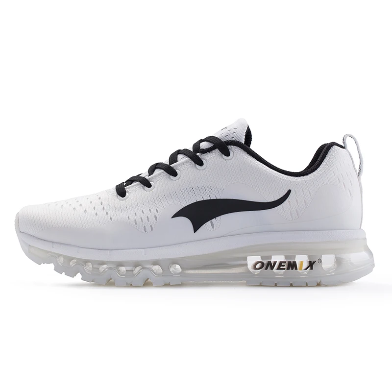 WHITE ONEMIX кроссовки дышащие сетчатые удобные спортивные кроссовки Zapatillas Спортивная мужская обувь уличные прочные Прогулочные кроссовки - Цвет: WHITE