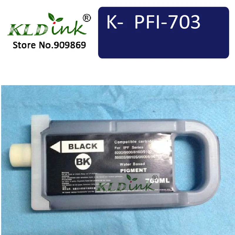 

KLDINK - PFI-703BK Black compatible Ink Tank ( PFI703 2963B001 Ink) for imagePROGRAF ipf815, ipf825, ipf820, ipf810