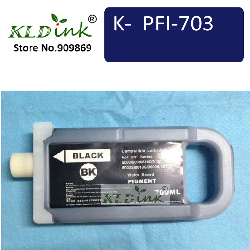 

Картридж с чернилами Kldink PFI-703BK, (для чернил PFI703 2963B001), для PROGRAF ipf815, ipf825, ipf820, ipf810