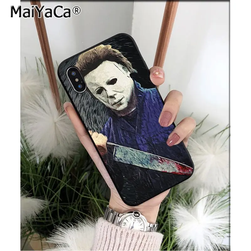 

MaiYaCa Halloween The Curse Of Michael Myers Horror Movie TPU Soft Phone Case for iPhone 8 7 6 6S Plus X XS MAX 5 5S SE XR Cover