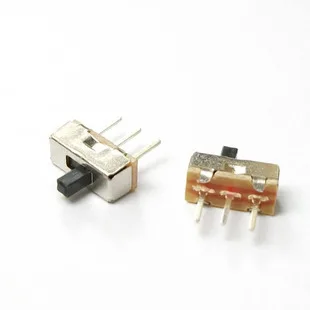 50 шт. ВКЛ ВЫКЛ мини 1P2T SPDT 1 способ 2 полосный скользящий переключатель PCB крепление