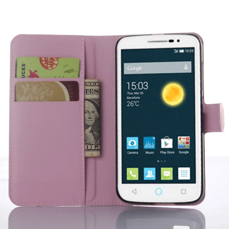 Телефон чехол для Alcatel One Touch Pop 2 5.0 дюймов 7043A 7043Y 7043 К / поп премиум 7044 флип кожаный
