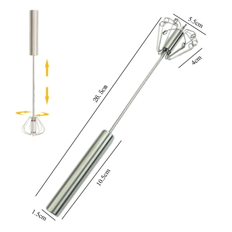 Миксер для яиц ручной самоповорачивающийся венчик из нержавеющей стали блендер