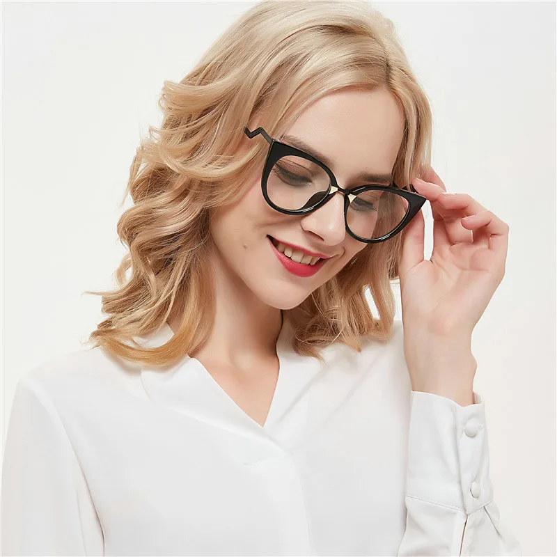 2018 кошачьи очки оправы для мужчин Ретро Винтажные тонкие прозрачные линзы