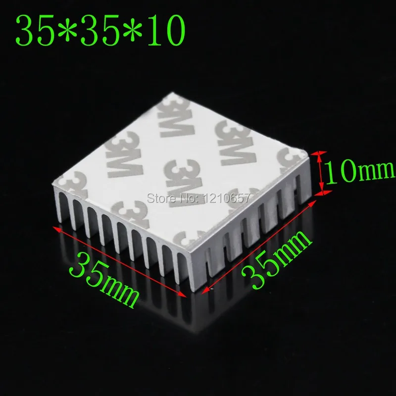

20 шт./партия, алюминиевый радиатор для электронного компьютера, 35x35x10 мм
