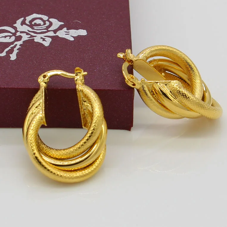 Золотые африканские серьги Adixyn золотистые серьги-кольца для женщин/девушек