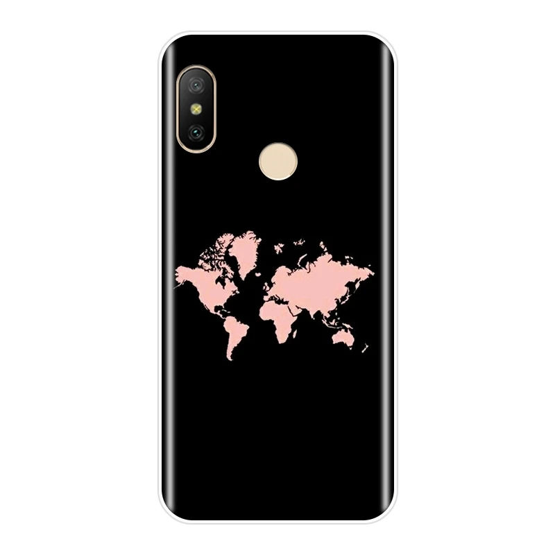 Мягкий силиконовый чехол для телефона Xiaomi Mi A1 A2 8 Lite SE Карта мира задняя крышка