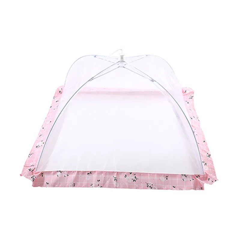 Pink 1 шт. зонт в сеточку, чехол для еды, практичный кухонный сложенный чехол для еды, гигиеническая сетка для кухни, покрытие для еды kichen, аксессуары# BL5 - Цвет: Pink
