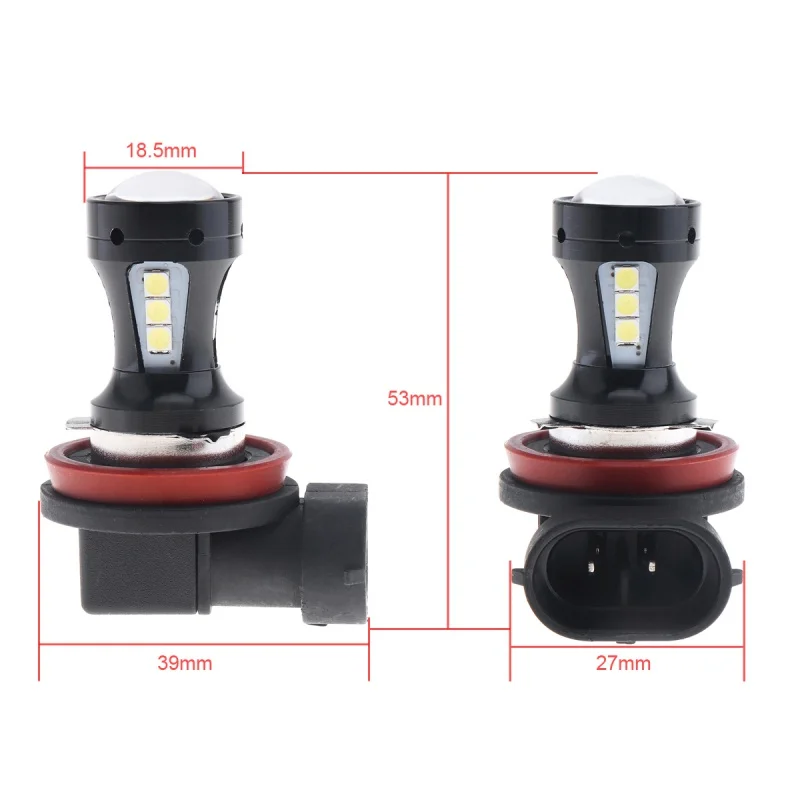 2X Car LED H8 H9 H11 3030 18LED 18W Bulb Fog Light Lamp White 6000K | Автомобили и мотоциклы