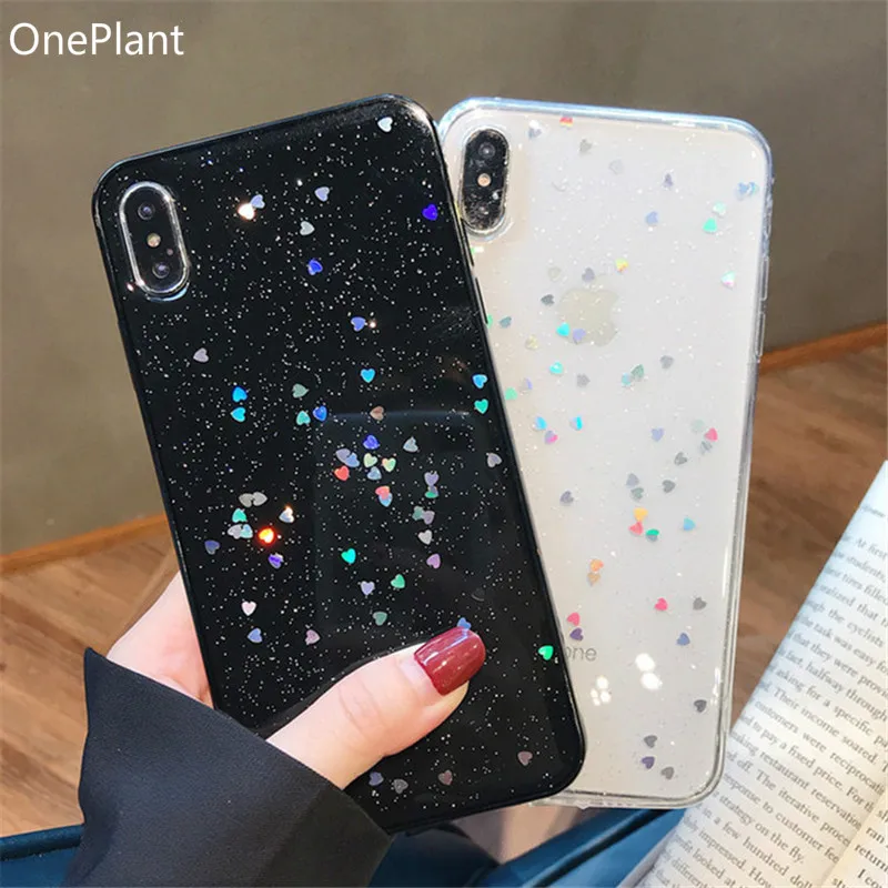 Блестящий блестящий чехол для iPhone 6 6s 7 8 Plus эпоксидный прозрачный мягкий 11 12 Pro X XS