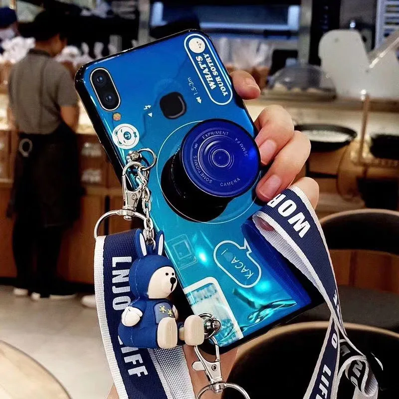 Чехол для телефона с рисунком камеры чехол Huawei P9 p10 p20 p30 pro lite plus 8 8SE 9 ремешком и