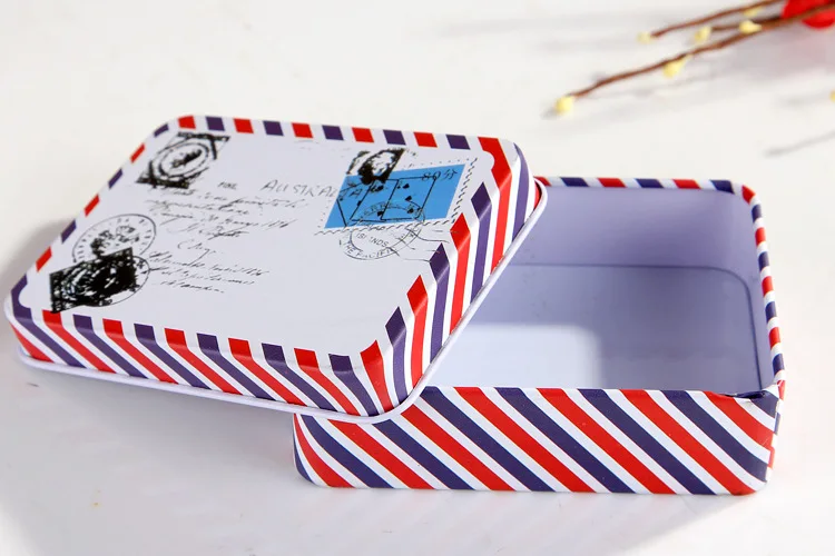 1 шт. расстояние буквы маленькая жестяная коробка канцтовары в стиле ретро из