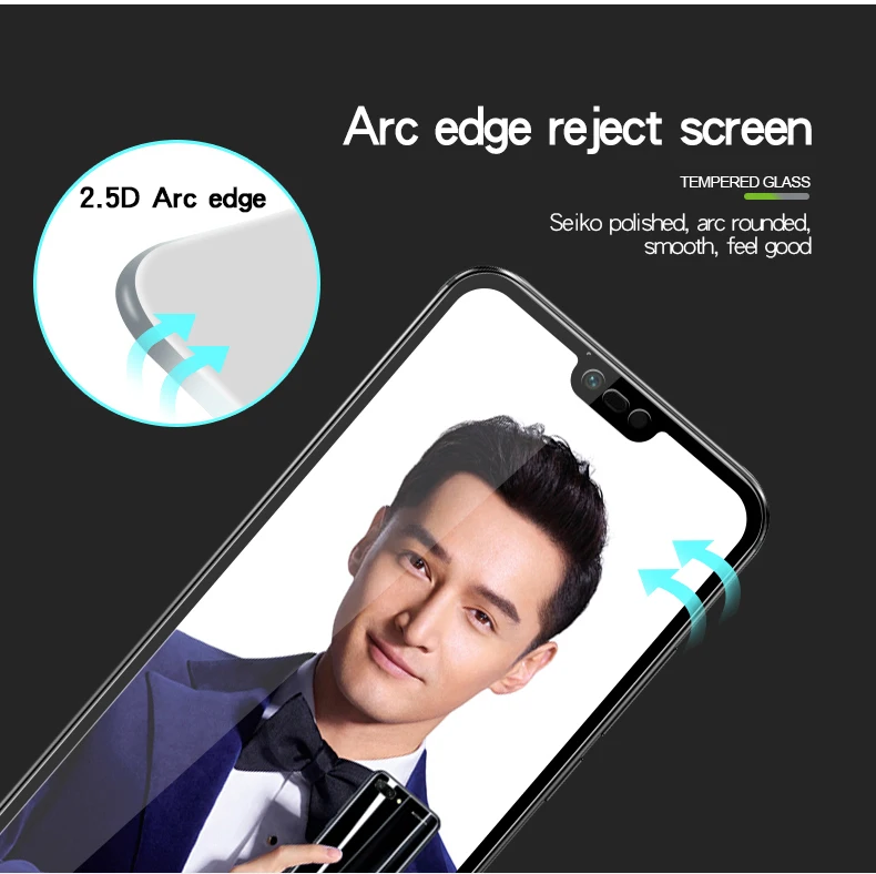 MOFI Honor 10 Tempered Glass for Huawei Screen Protector Full Coverage AGC 9H 2.5D LCD Guard Protective Film Shockproof | Мобильные