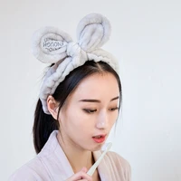 fashion women cute big ears comfortable haribands wash face bath hair holder elastic headband girls hairbands head accessories