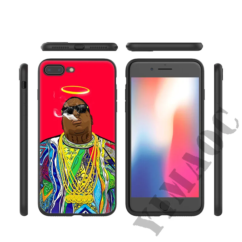 YIMAOC Swag The Notorious B.I.G Soft Silicone Case for iPhone 11 Pro Xr Xs Max X or 10 8 7 6 6S Plus 5 5S SE |
