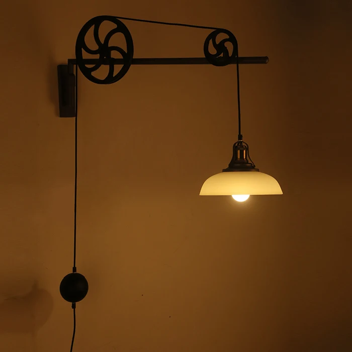 Настенный светильник Эдисона винтажный выдвижной для кафе клубов|pulley wall lamp|wall