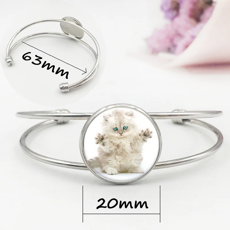 Ожерелье с длинным ворсом и круглой мордочкой для кошки из стекла | Украшения