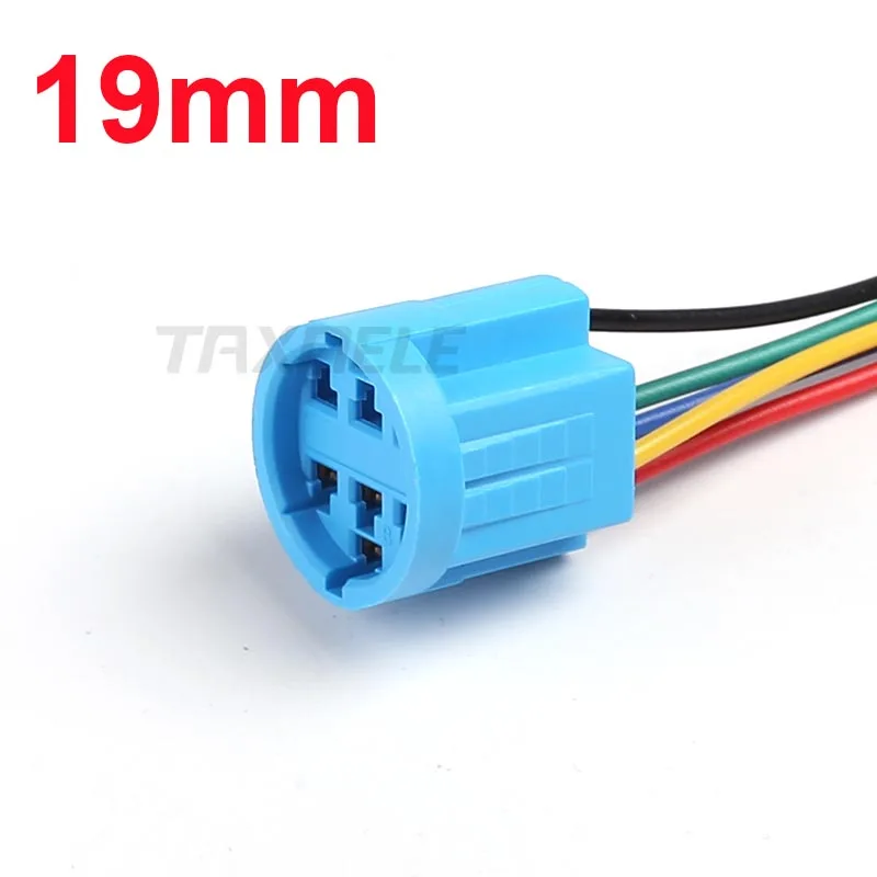 19mm socket 16 мм 19 мм 22 мм кабельная розетка для металлического кнопочного переключателя проводки 2-6 проводов стабильный светильник - Цвет: 19mm socket