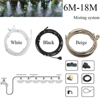 outdoor misting cooling system kit for greenhouse garden plants flowers watering irrigation fog mist spray line 6m 18m system