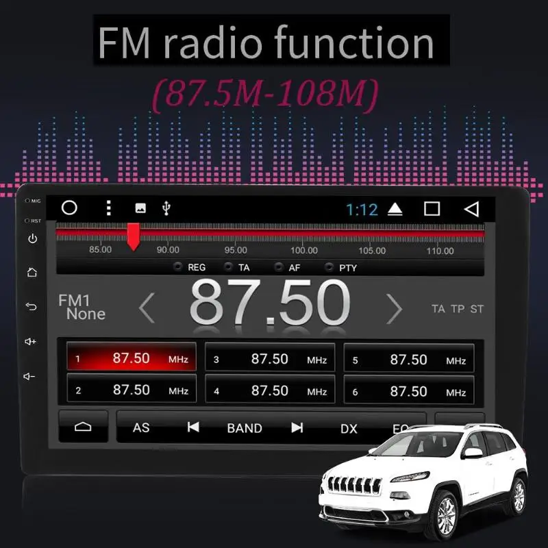 9in 1Din In-dash Bluetooth автомобильный стерео MP5 плеер AUX In FM радио головное устройство USB 2,0 управление рулевым колесом Обнаружение заднего хода