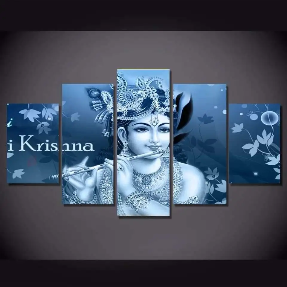 

Abstract Paintings Art Posters 5 Pieces Canvas India God Shiva Wall Art Pictures Home Decor Living Room HD Printed(No Frame)