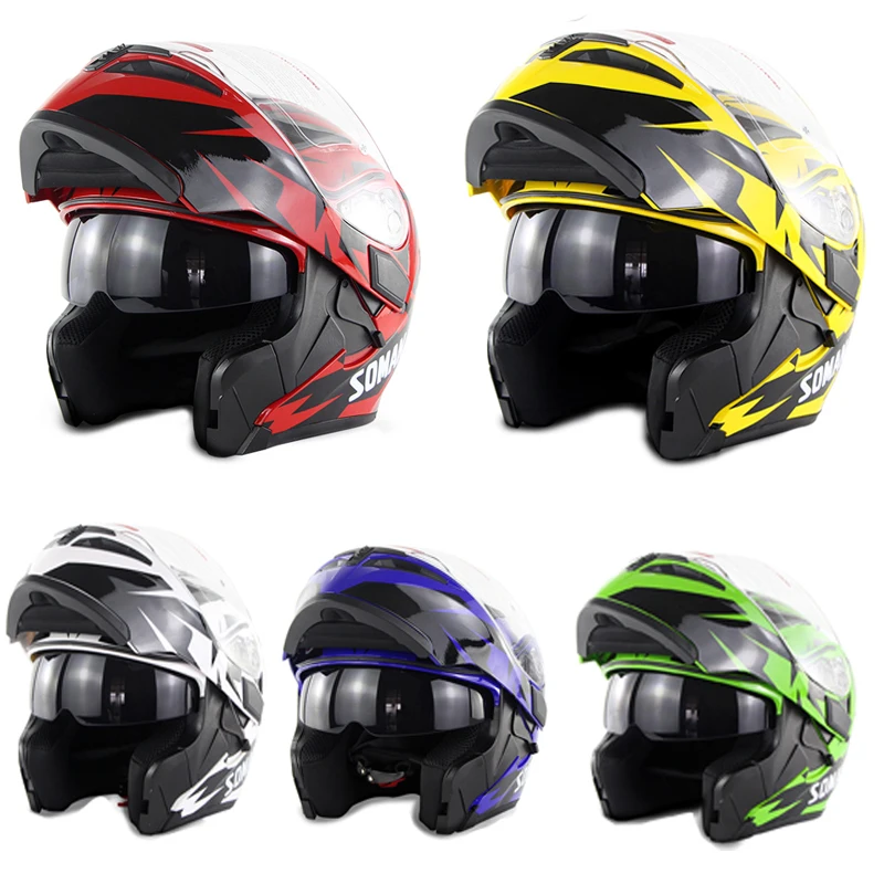 Мотоциклетный шлем в горошек мотоциклетный с полным лицевым покрытием модульные