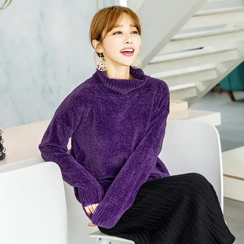 

Women's Fashion Knitted Turtleneck Casual Pullovers Sweater