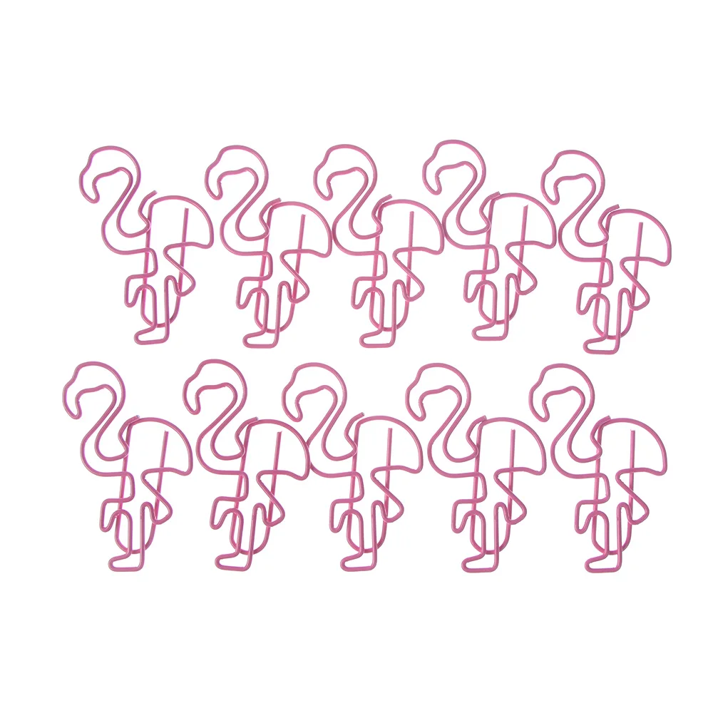 

10 Pieces Creative Office School Supplies Cute Cartoon Pink Flamingo Animals Paper Clips Creative Bookmarks Student Awards Gifts