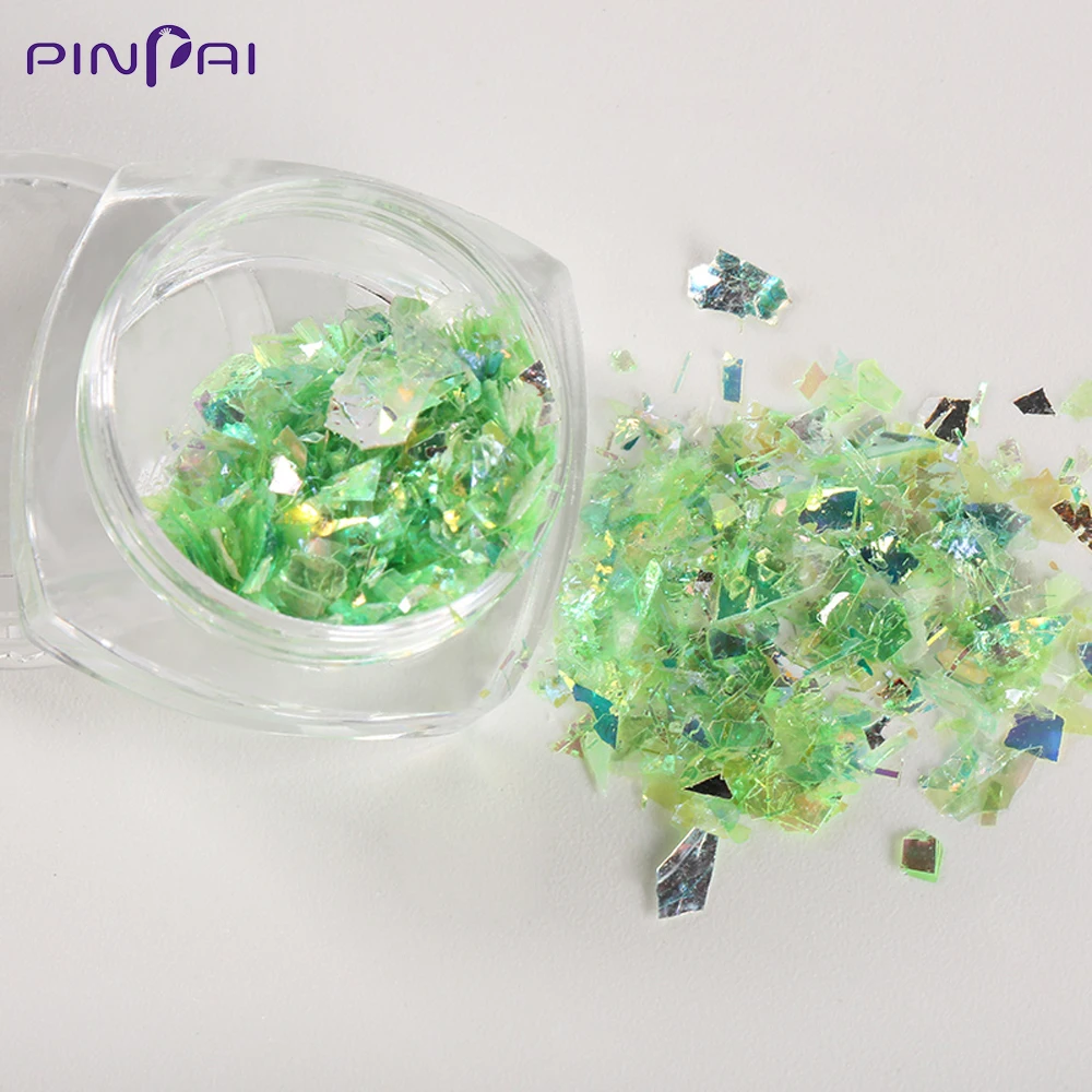 12 цветов маникюрная нестандартная шелковая бумага ломтик блесток цветная