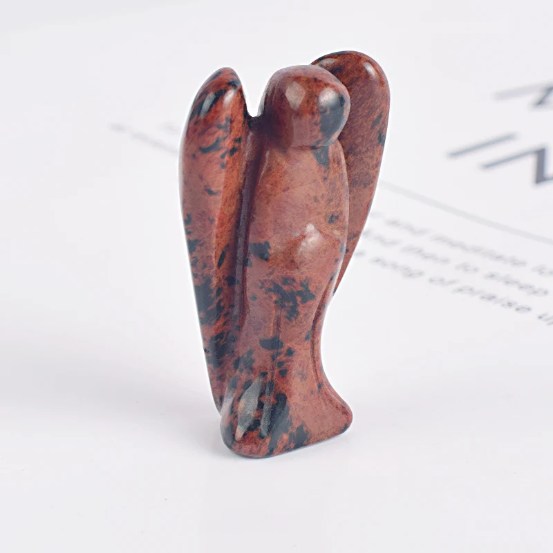 Статуэтка ангела Махагони из яшмы 1 5 дюйма|Камни| |