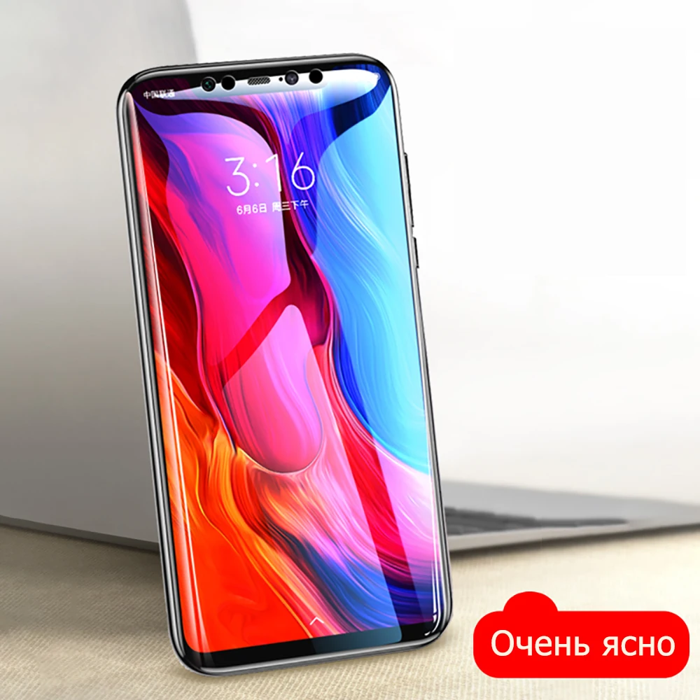 Защитная пленка для экрана LECAYEE 2.5D из закаленного стекла Xiao mi 8 lite Pro | Мобильные