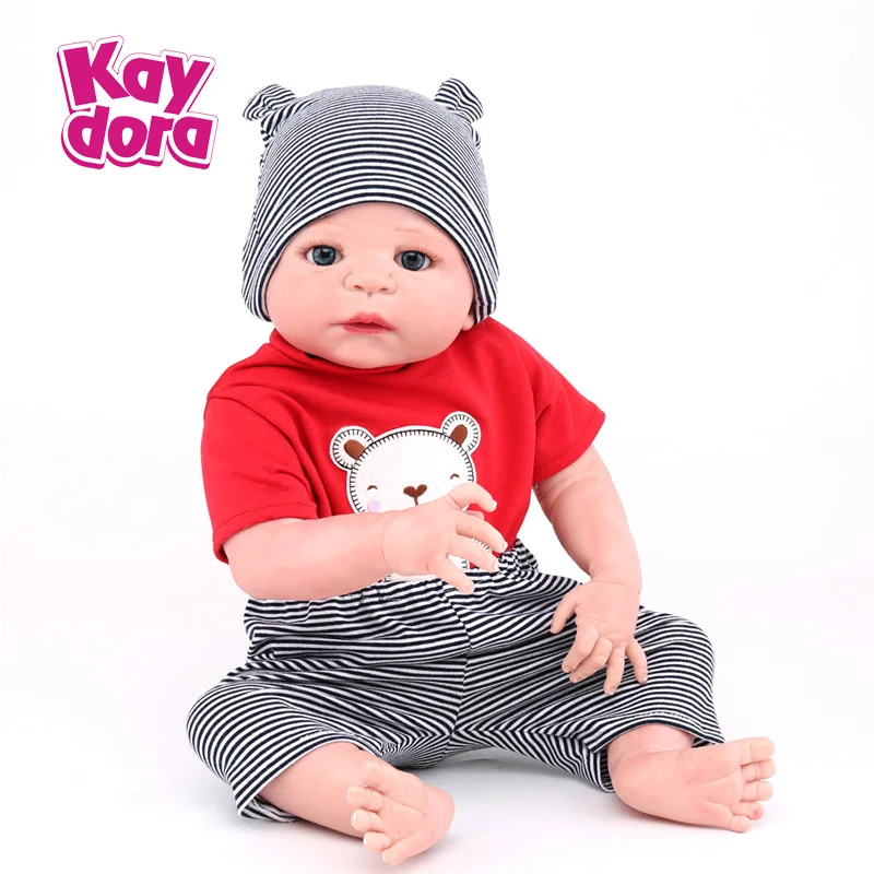 KAYDORA 22 дюйма 55 см полностью силиконовые куклы для новорожденных реалистичные