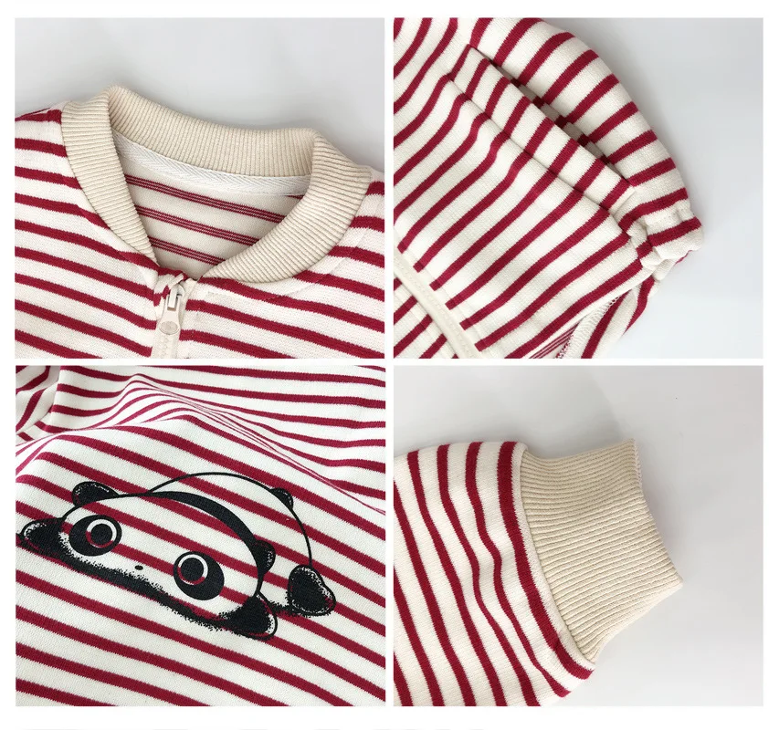 

Fashion Korean Baby Girls Zipper Striped Coats 2019 Autumn Children's Loose Casual Jacket Clothes Long Sleeve Kids Clothing 1-6T
