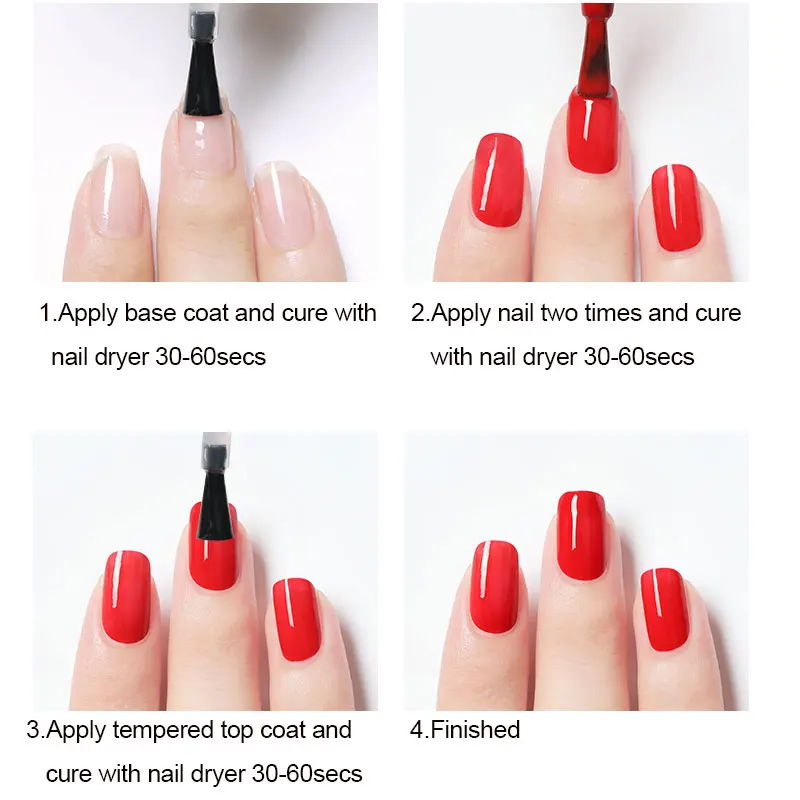 MSHARE Tempered Top Coat No Sticky Layer Nail Gel Polish Wipe Topcoat | Красота и здоровье