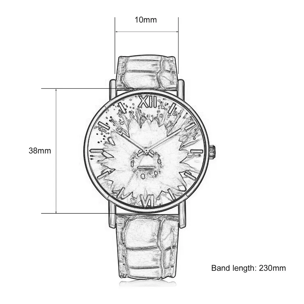 Элегантные нарядные часы для женщин и мужчин кварцевые с кожаным ремешком