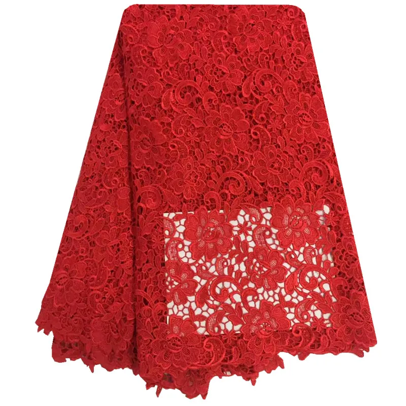 Высокое качество Африканский шнур кружево красное французское ткань из вуали