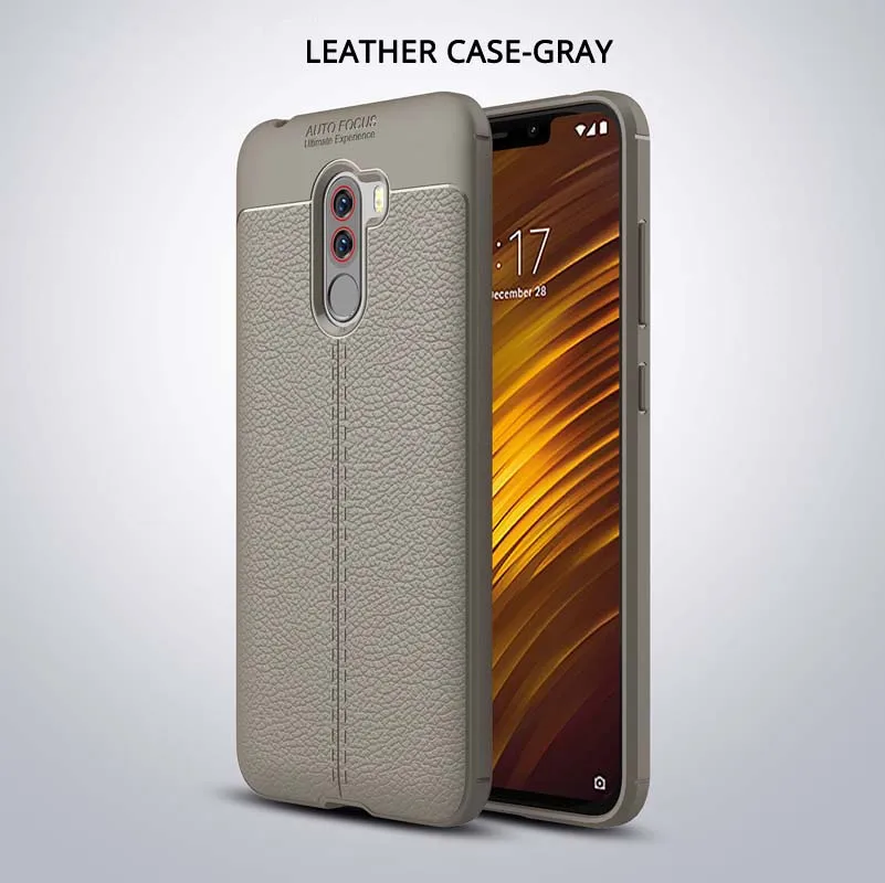 Leather Grey Coque чехол для спортивной камеры Xiao mi Red mi Note 7 6 Pro 5 Plus 4 4X 4A 5A 6A S2 GO mi 9 SE mi 8 Explorer 6 5X 6X A1 A2 Lite Pocophone F1 крышка - Цвет: Leather Grey