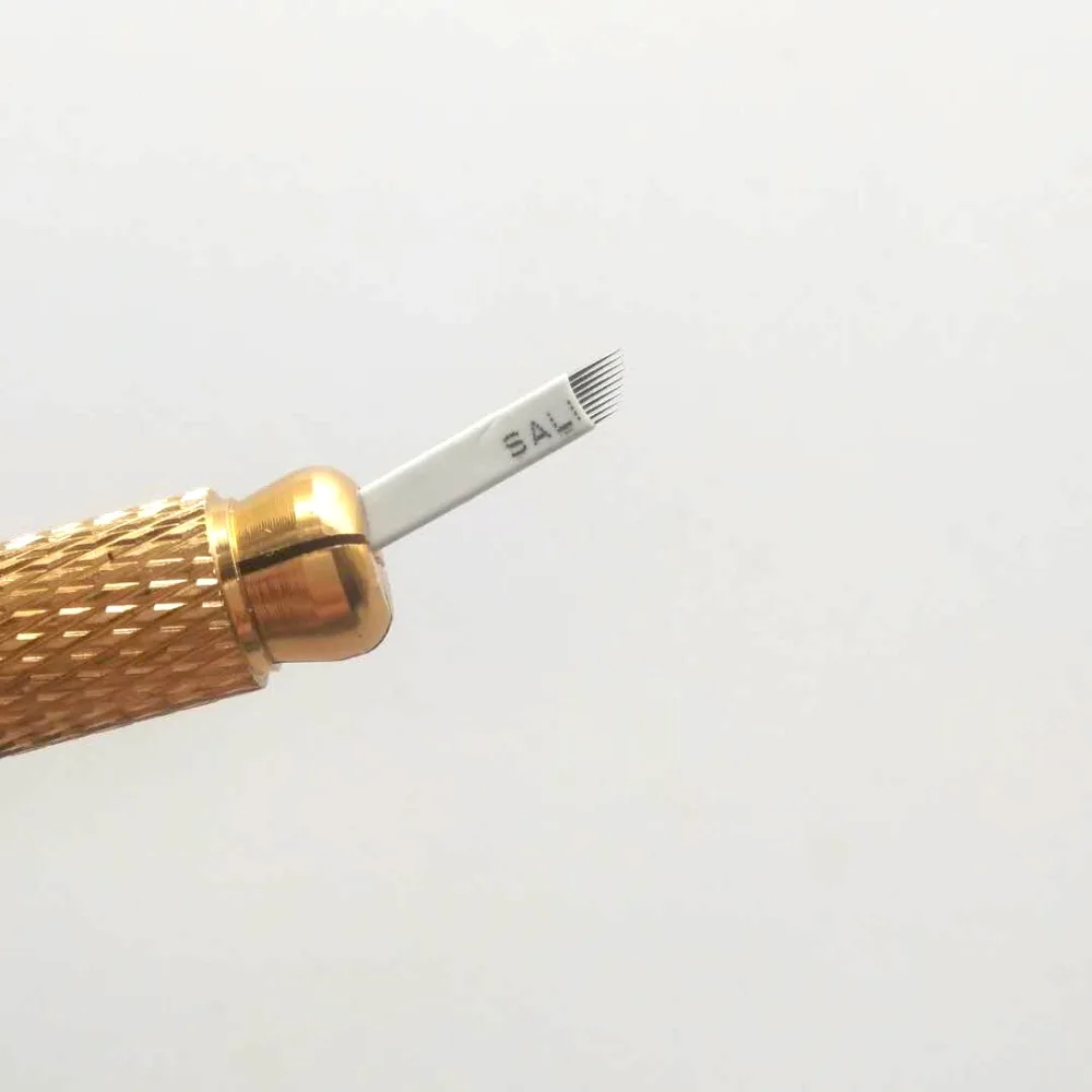 100 шт. 0 25 мм Flex Laminas Tebori Flex/U Shapes pin Microblading ИГЛЫ Перманентный макияж бровей Тату