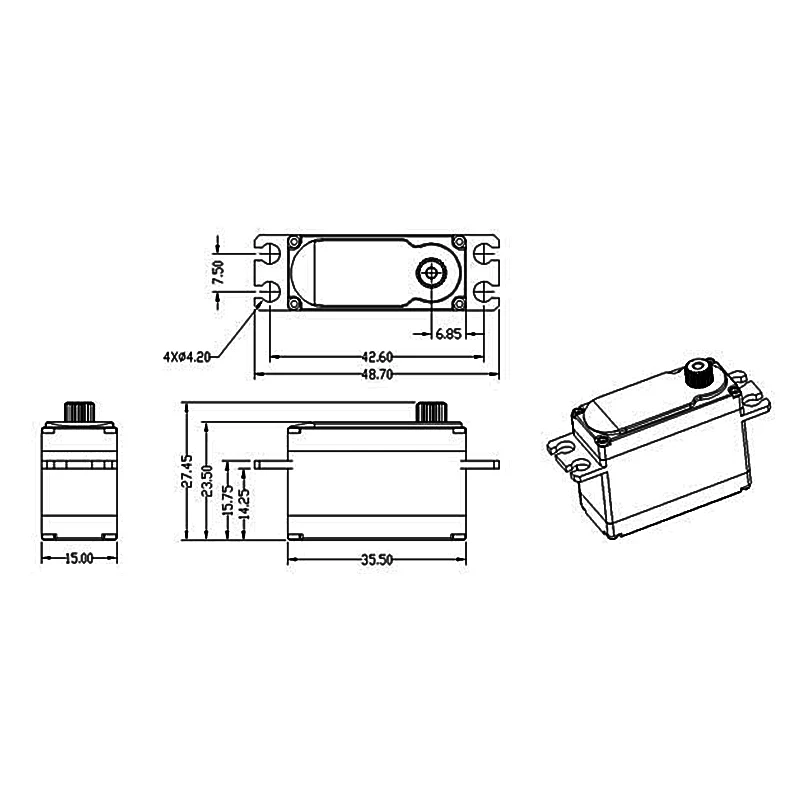 KINGMAX CLS1009ML цифровой мини HV сервопривод 31 г 10 кг. См металлическая Шестерня двойные