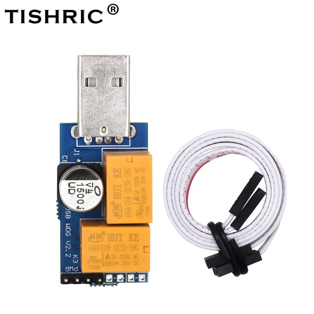 Новейшая USB карта для часов TISHRIC двойное реле синий экран 24 часа автоматический
