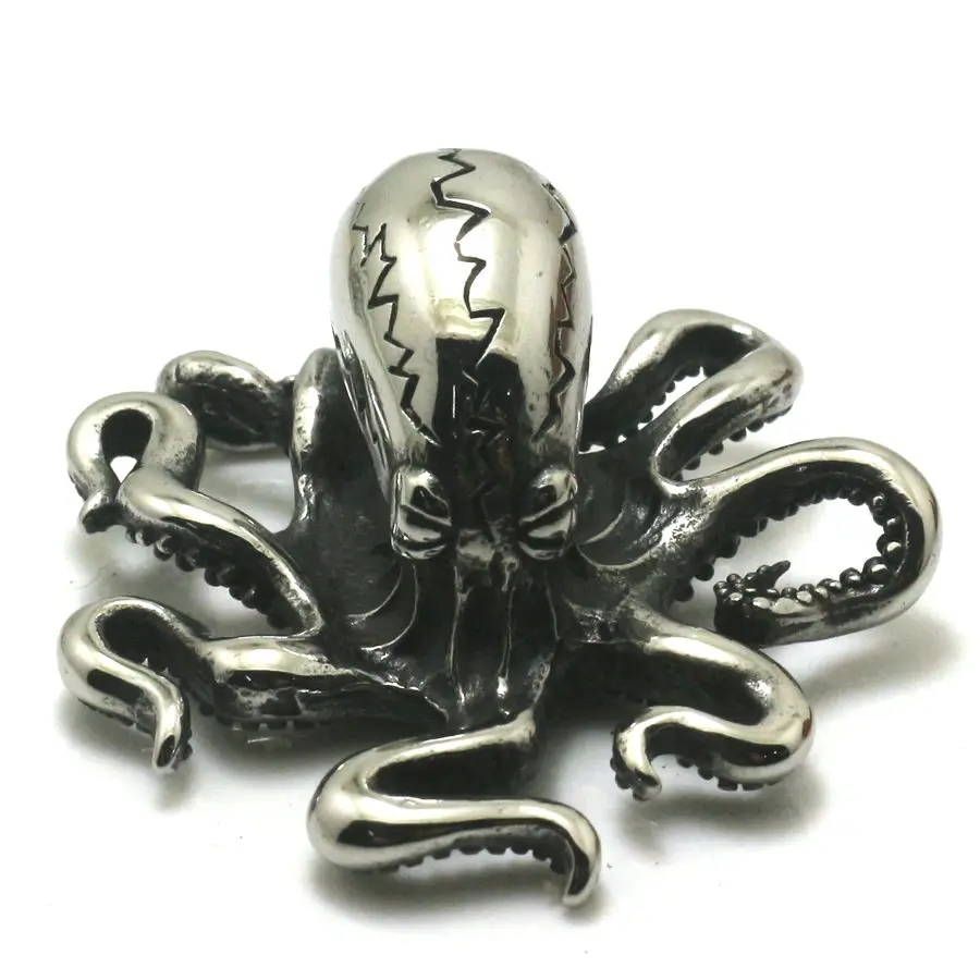 Men 316L Stainless Steel Cool Punk Gothic Octopus Newest Pendant Gift