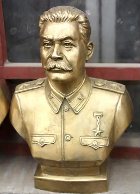 Бронзовая медная Художественная Скульптура статуя политика Сталина Иосифа 12