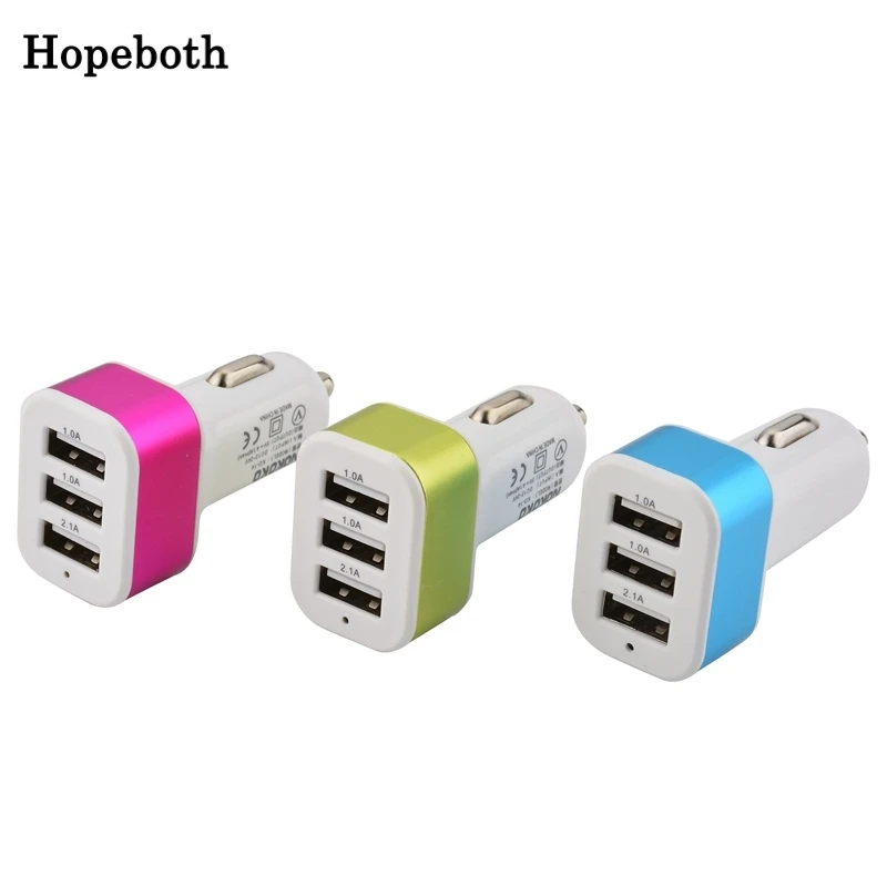 

Универсальная автомобильная зарядка Hopeboth для iPhone 6s Galaxy S7 S6, 3 usb-порта