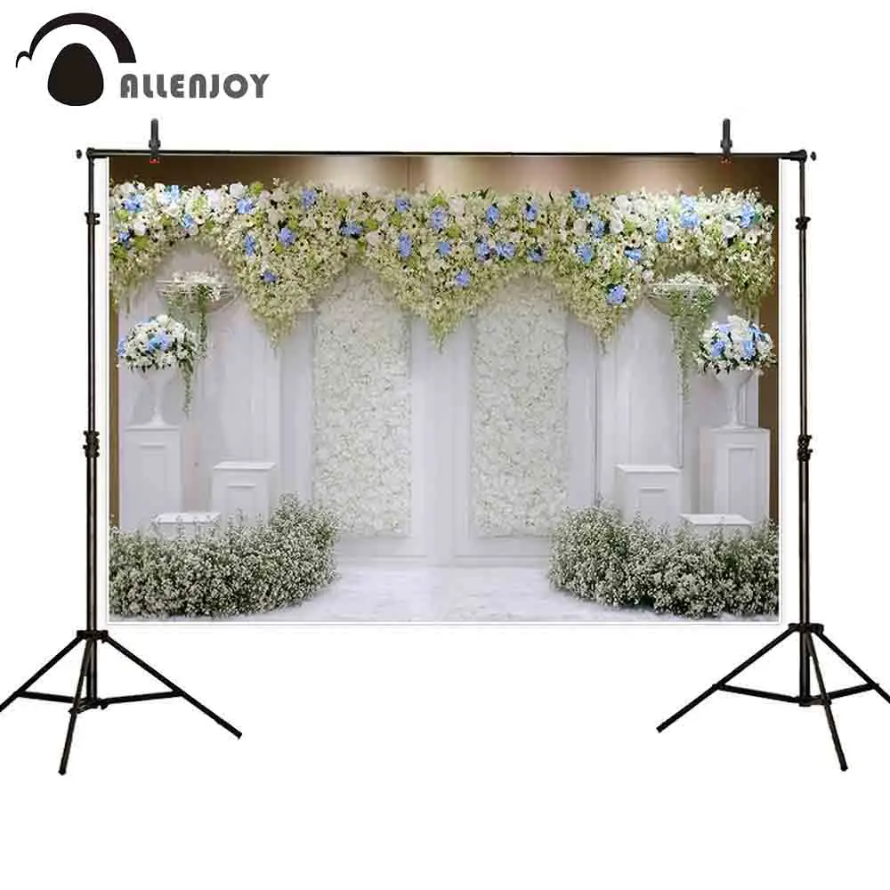 

Фон Allenjoy для фотостудии белый цветочный сад камень цветение винтажный элегантный фон для церемонии свадьбы Новые поступления