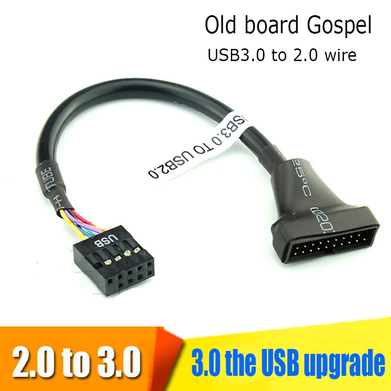 Новинка 1 шт. основная плата USB2.0 9Pin разъем мама на USB3.0 19Pin Папа-Передняя панель