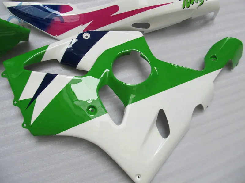 Полный комплект обтекателей комплект для KAWASAKI Ninja 1994 1995 1997 ZX6R спортивные комплекты обтекателей ZX 6R 636 94-97 зеленый белый корпус мотоциклов