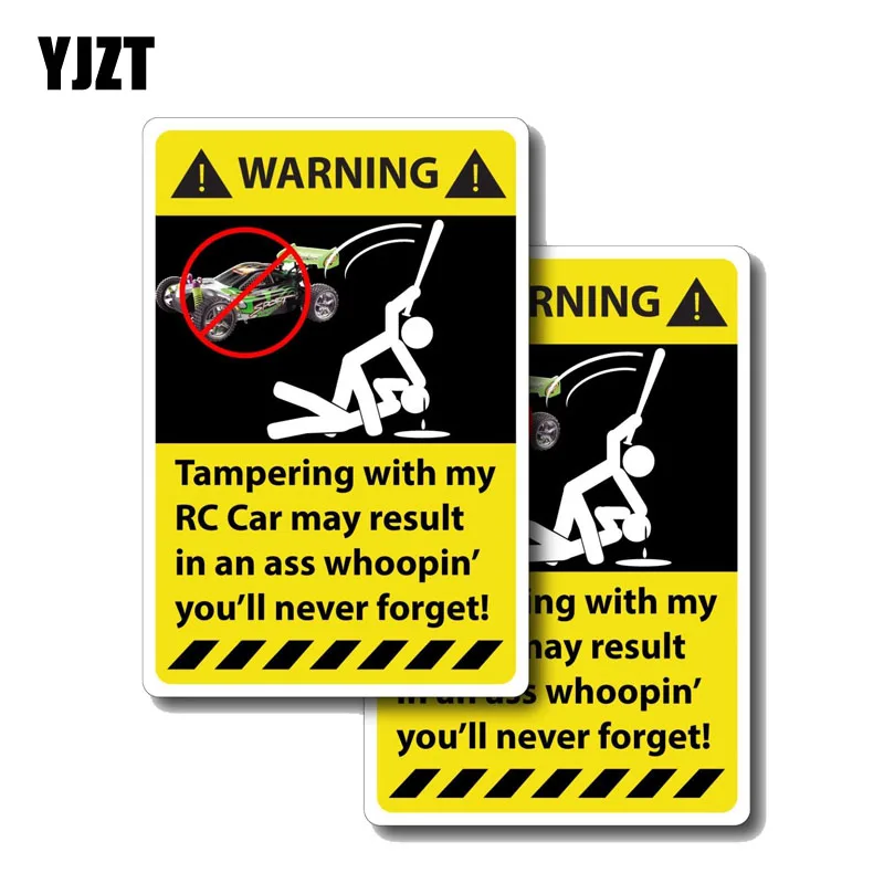 YJZT 2x5 8 см * 11 4 Предупреждение ющие наклейки с Моим Автомобилем на дистанционном